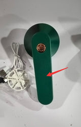USB Rechargeable Lint Remover with power button and charging cable for fabric care